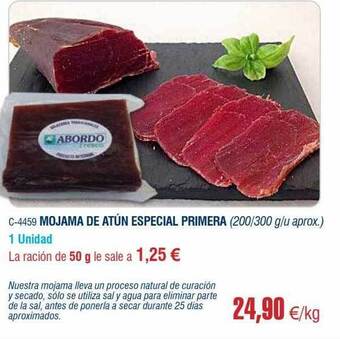 Abordo Mojama de atún especial primera oferta