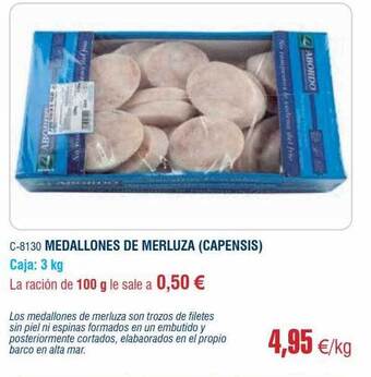 Abordo Medallones de merluza capensis oferta