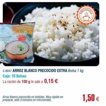 Abordo Arroz blanco precocido extra bolsa oferta