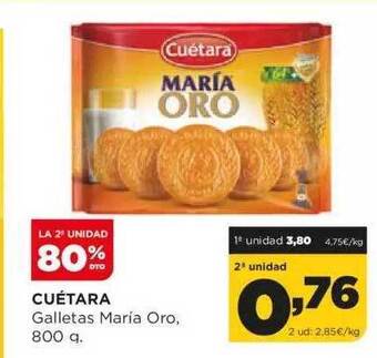 Alimerka La 2a unidad 80% dto cuétara galletas maria oro oferta