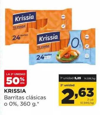 Alimerka La 2a unidad 50% dto krissia barritas clásicas o 0% oferta