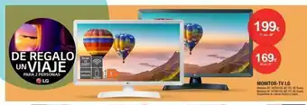 Milar De regalo un viaje para 2 personas lg smart tv 199€ 71 cm 28 169€ monitor-tv lg mod28215155-wzfz hd r m2424n5105-w292 oferta