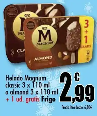 Unide Supermercados Helado magnum classic o almond frigo oferta