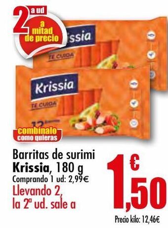 Unide Supermercados Barritas de surimi krissia oferta