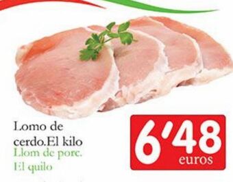 Supermercados Bip Bip Lomo de cerdo oferta