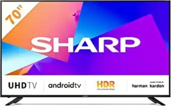 Amazon Sharp 70cl6ea - android tv de 70" (4k ultra hd, 4x hdmi 2.0, 2x usb, bluetooth), google assistant, chromecast, altavoces ... oferta