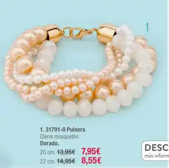 Cristian Lay Pulsera cierre mosquetón dorado oferta