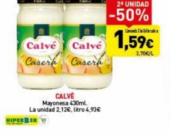 Hiperber Calvé Mayonesa 430ml oferta