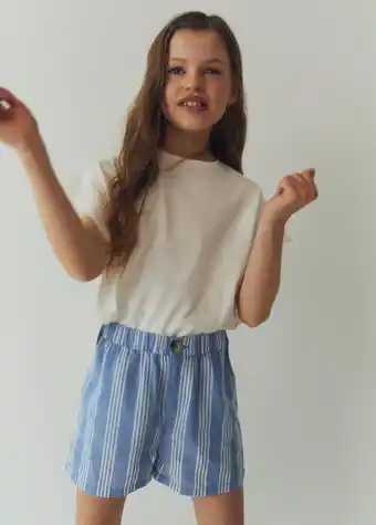 Mango Kids Short rayas algodón oferta