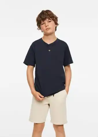 Mango Kids Camiseta algodón botones oferta