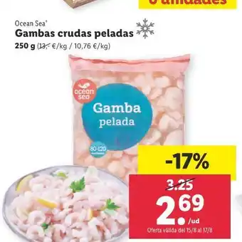 Lidl Gambas crudas peladas oferta