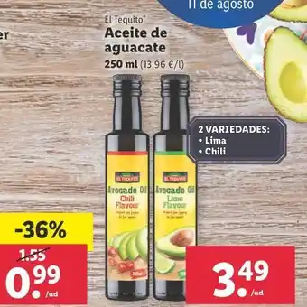 Lidl Aceite de aguacate oferta