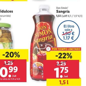 Lidl Sangría oferta