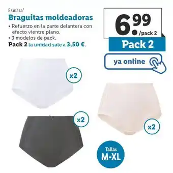 Lidl Braguitas moldeadoras oferta