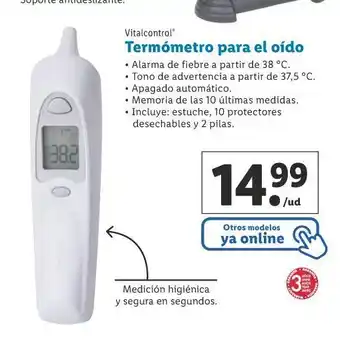 Lidl Termómetro para el oído oferta