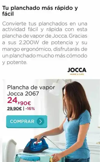 La tienda en casa Plancha de vapor jocca 2067 oferta