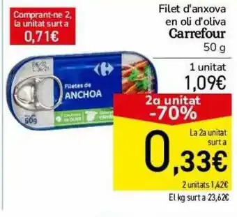 Andorra 2000 Filet d'anxov en oli d'oliva carrefour oferta