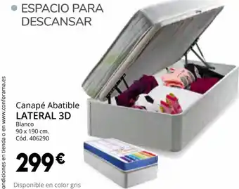 Conforama Lateral 3D Canapé Abatible oferta