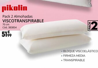 Conforama Pikolin Pack 2 almohadas Viscotranspirable oferta