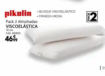 Conforama Pikolin Viscoelástica Pack 2 Almohadas oferta