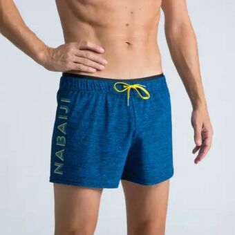 Decathlon Bañador hombre natación corto nabaiji negro amarillo oferta
