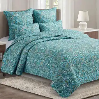 Tramas+ Colcha bouti melindri turquesa 180x270 oferta