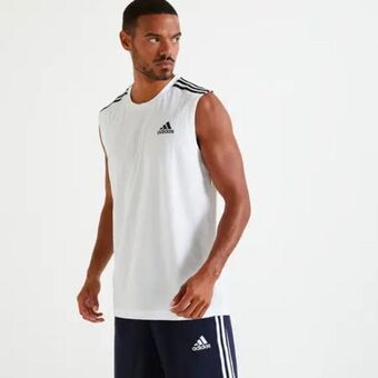 Decathlon Camiseta sin mangas adidas aeroready blanco oferta