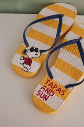 Springfield Chanclas rafia estampado rayas snoopy oferta