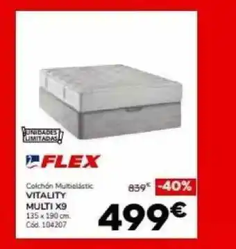 Conforama Colchón multielastic vitality multi x9 flex oferta