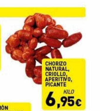 Hiperber Chorizo natural criollo aperitivo picante oferta