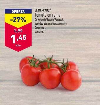 ALDI El mercado tomate en rama oferta
