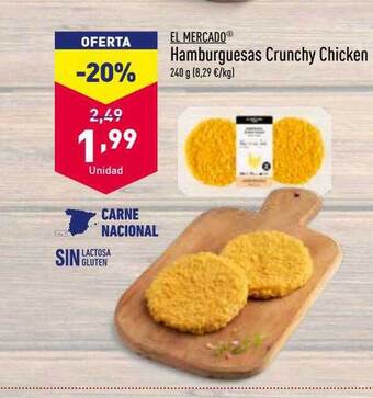 ALDI El mercado hamburguesas crunchy chicken oferta