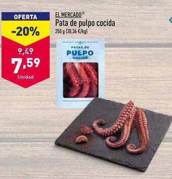 ALDI El mercado pata de pulpo cocida oferta
