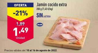 ALDI Jamón cocido extra oferta