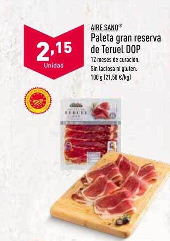 ALDI Aire sano paleta gran reserva de teruel dop oferta