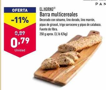 ALDI El horno barra multicereales oferta