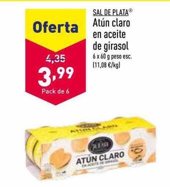 ALDI Sal de palta atún claro en aceite de girasol oferta