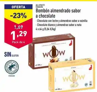 ALDI Flete bombón almendrado sabor a chocolate oferta