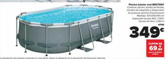 Carrefour Piscina tubular oval bestway oferta