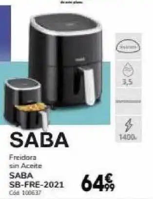 Conforama Saba freidora sin aceite oferta