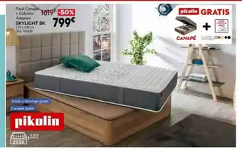 Conforama Pack canapé + colchón adaptex skylight 8k oferta