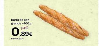 Dialprix Barra de pan grande oferta