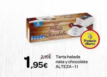 Dialprix Tarta helada nata y chocolate alteza oferta