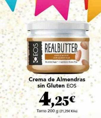 Gadis Crema de almendras sin gluten eos oferta