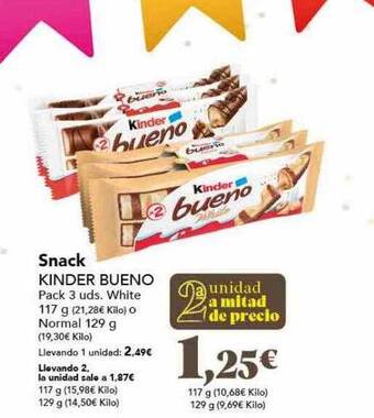 Gadis Snack kinder bueno oferta