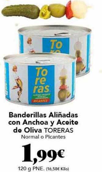 Gadis Banderillas aliñadas con anchoa y aceite de oliva toreras oferta