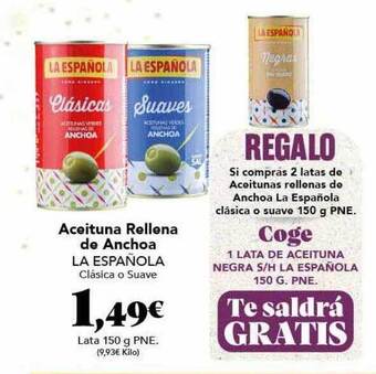 Gadis Aceituna rellena de anchoa la española oferta