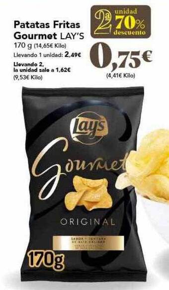 Gadis 2a unidad 70% descuento patatas fritas gourmet lay's oferta