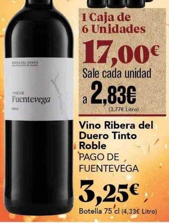 Gadis Vino ribera del duero tinto roble pago de fuentevega oferta