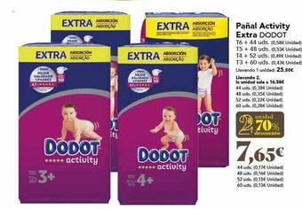 Gadis 2a unidad 70% descuento pañal activity extra dodot oferta